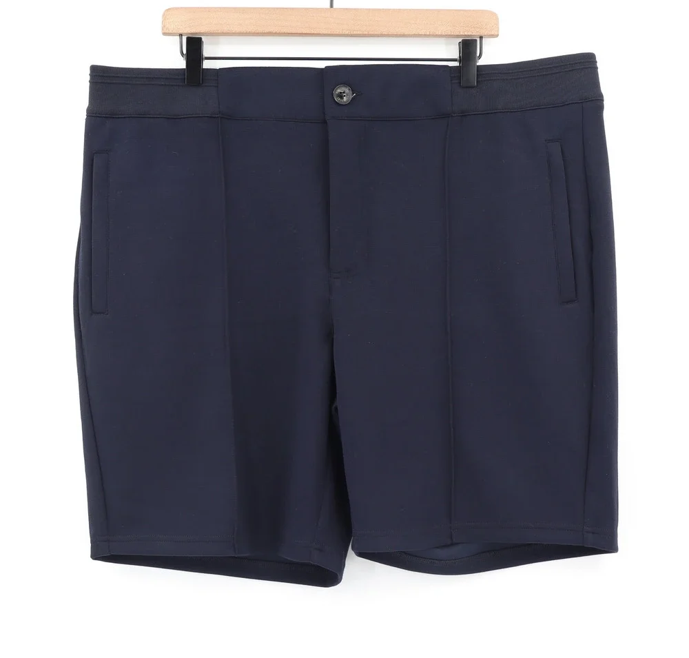 Bugatchi NWT Soft Touch Shorts Sz 2XLKnit Pintuck Navy Blue Preppy Golf